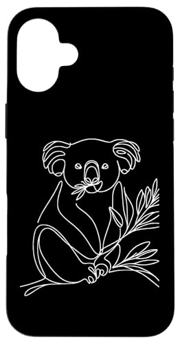 Hülle für iPhone 16 Plus Elegant Line Art Koala Wildtier von Jimbeels