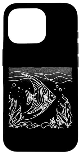 Hülle für iPhone 16 Pro Line Art Fish & Ichthyologe Altum Angelfish von Jimbeels