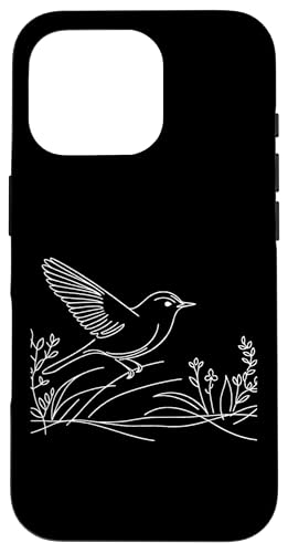 Hülle für iPhone 16 Pro Line Art Vogel- und Ornithologist Prothonotary Warbler von Jimbeels