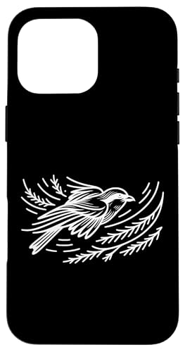 Hülle für iPhone 16 Pro Max Line Art Vogel- und Ornithologe Northern Shrike von Jimbeels