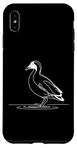 Hülle für iPhone XS Max Line Art Bird & Ornithologist Gallinule von Jimbeels