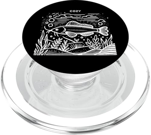 Line Art Fish & Ichthyologe Borneo Sucker PopSockets PopGrip für MagSafe von Jimbeels