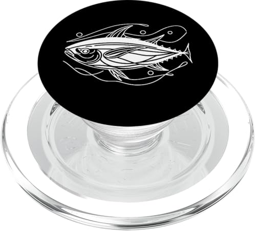 Line Art Fish & Ichthyologist Bigeye Thunfisch PopSockets PopGrip für MagSafe von Jimbeels