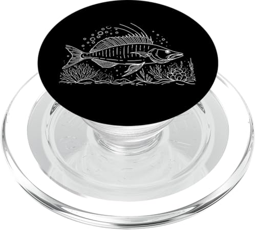 Line Art Fish & Ichthyologist Bonefish PopSockets PopGrip für MagSafe von Jimbeels