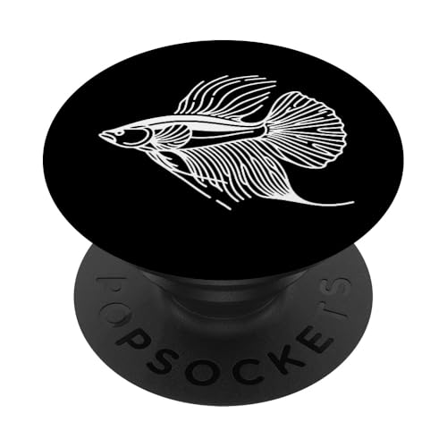 Line Art Fish & Ichthyologist Featherback PopSockets Klebender PopGrip von Jimbeels