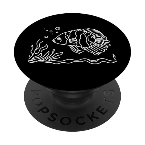 Line Art Fish & Ichthyologist Moenkhausia PopSockets Klebender PopGrip von Jimbeels