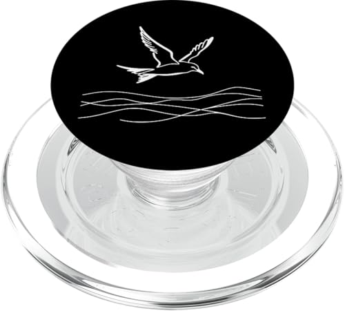 Line Art Vogel- und Ornithologin Pomarine Jaeger PopSockets PopGrip für MagSafe von Jimbeels