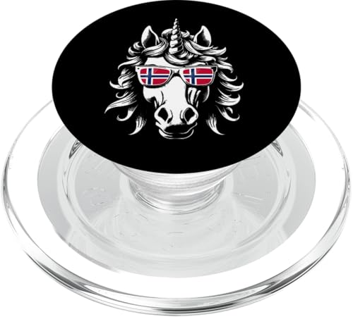 Luftfahrt Einhorn Sonnenbrille Flagge Norwegen PopSockets PopGrip für MagSafe von Jimbeels