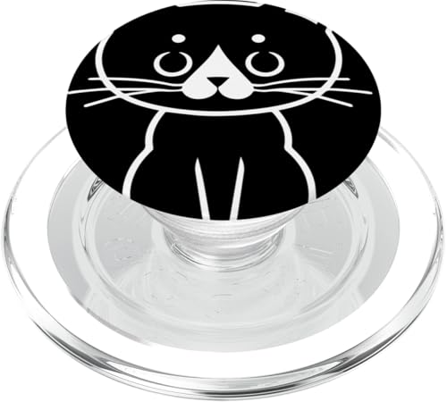 Lustige Katze Silhouette freche lustige Katzen PopSockets PopGrip für MagSafe von Jimbeels