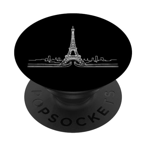 One Line Art Drawing Eiffelturm PopSockets mit austauschbarem PopGrip von Jimbeels