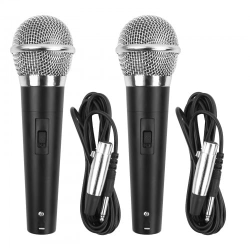 Jinlaili 2pcs Dynamisches Mikrofon, Vocal-Mikrofon, Gesangsmikrofon mit 3m XLR Kabel,6,5mm Klinke Handmikrofon Microphone, Mikrofon Kinder, Handmikrofon für Karaoke, Hochzeit, Party, Rede, Kirche von Jinlaili