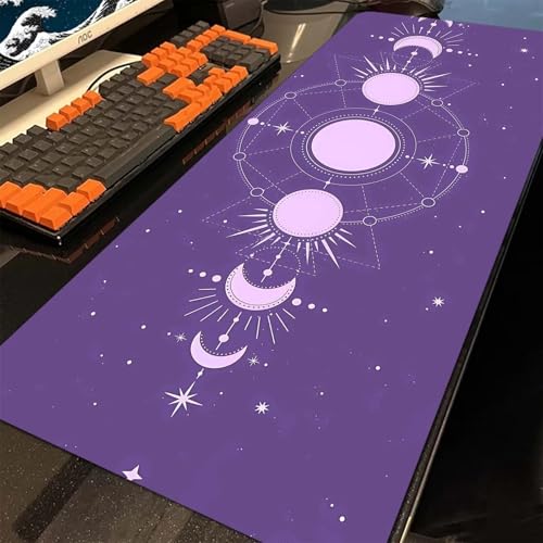 Gaming Mauspad XXL 900x300x2mm Dunkelviolettes Pink Mousepad Groß Schreibtischunterlage,mit Vernähte Kanten,Rutschfester Gummibasis,Verbessert Präzision und Geschwindigkeit für Gaming,Büro,Zuhause von Jinmer