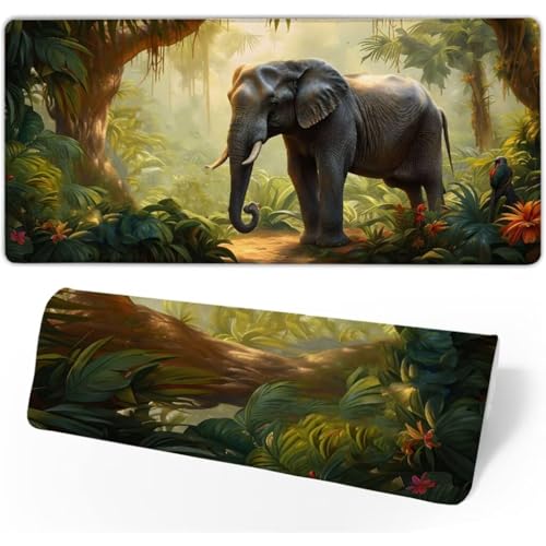 Gaming Mauspad Elefant Mauspad Groß,Schreibtischunterlage Anlage Mousepad XXL 800x400x3mm,Mouse Pad Rutschfest & Wasserdicht Verbessert Präzision und Geschwindigkeit,Gaming-Mauspads für PC JC-904 von Jinycoon