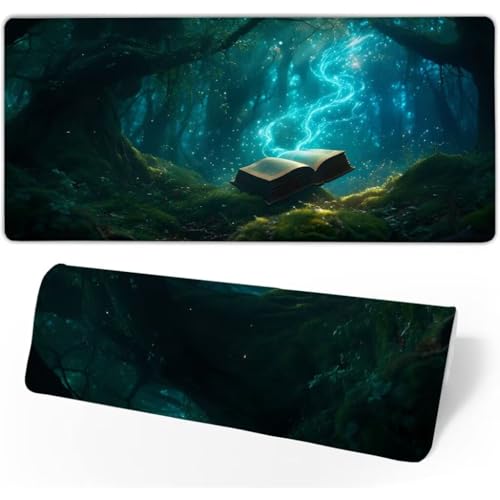 Gaming Mauspad Grün Mauspad Groß,Schreibtischunterlage Baum Mousepad XXL 900x400x3mm,Mouse Pad rutschfest & Wasserdicht Verbessert Präzision und Geschwindigkeit,Gaming-Mauspads für PC,Geschenk JC-750 von Jinycoon