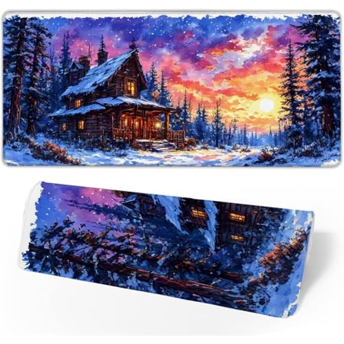 Gaming Mauspad Landschaft Mauspad Groß,Schreibtischunterlage Baum Mousepad XXL 1400x600x3mm,Mouse Pad Rutschfest & Wasserdicht Verbessert Präzision und Geschwindigkeit,Gaming-Mauspads für PC JC-136 von Jinycoon