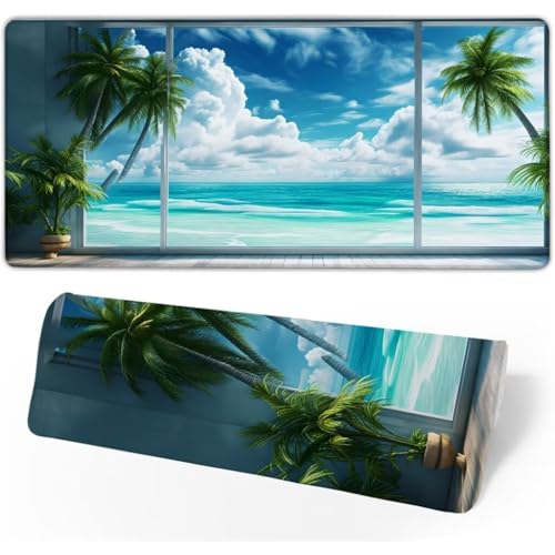 Gaming Mauspad Landschaft Mauspad Groß,Schreibtischunterlage Wolken Mousepad XXL 1000x500x3mm,Mouse Pad Rutschfest & Wasserdicht Verbessert Präzision und Geschwindigkeit,Gaming-Mauspads für PC JC-494 von Jinycoon