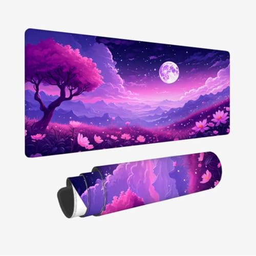 Mauspad Kirschblüten XXL 1600x800x3mm,Mousepad Berg Schreibtischunterlage,Wasserdicht Gaming Mauspad,rutschfeste Gummibasis Mouse Pad,Vernähte Kanten Desk Mat,Mauspads für PC,Laptop,Geschenke JC-173 von Jinycoon