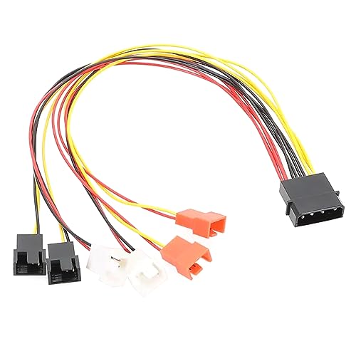 Jiqoe 4Pin 3Pin/4Pin Lüfter Adapter 12V 7V 5V PC Lüfter Adapter 4Pin Splitter Ärmeln Computer PC Gehäuse Fan von Jiqoe