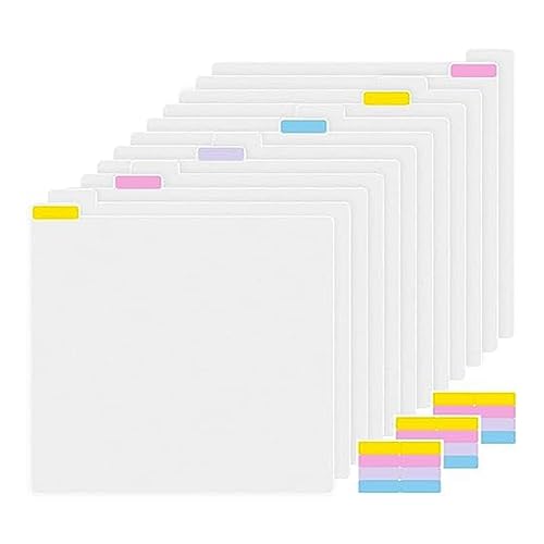 Jisapmzu 12 Stück Papier-Aufbewahrungs-Organizer, Sexy Index-Tags, Transparentes PVC für Aufbewahrungsbox-Trennwände, Vinyl-Schallplatten von Jisapmzu