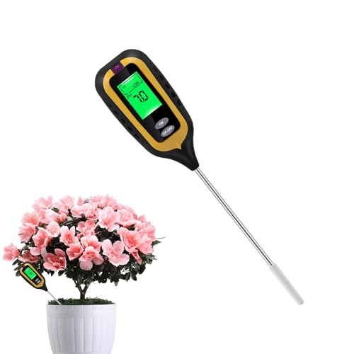 Jlobnyiun Feuchtemessung des Pflanzenbodens, Feuchtigkeitsmessgerät für Pflanzen – 4-in-1-Feuchtigkeitstester für Boden | Farm Luftfeuchtigkeit / pH / Solarlicht-Tester / Temperatur für Pflanzen Jlobnyiun Feuchtemessung des Pflanzenbodens, Feuchtigkeitsmessgerät für Pflanzen – 4-in-1-Feuchtigkeitstester für Boden | Farm Luftfeuchtigkeit / pH / Solarlicht-Tester / Temperatur für Pflanzen von Jlobnyiun