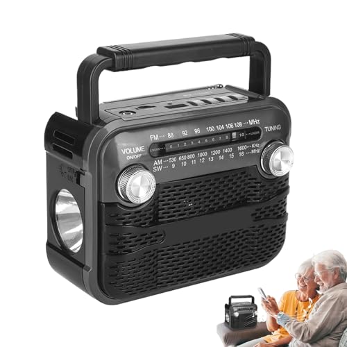 Jlobnyiun Wetterradio mit Kurbel | Camping-Taschenlampe mit Ton, Multifunktions-Wetter-Radio, 3 Helligkeitsstufen, für Camping, Wandern, Reisen und Notfälle Jlobnyiun Wetterradio mit Kurbel | Camping-Taschenlampe mit Ton, Multifunktions-Wetter-Radio, 3 Helligkeitsstufen, für Camping, Wandern, Reisen und Notfälle von Jlobnyiun