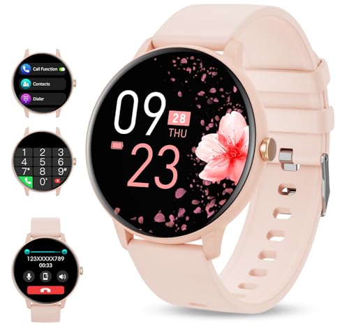 Joautrial Smartwatch für Damen Herren mit Bluetooth Anruf, 1.39“ Smart Watch mit Herzfrequenz Schlafmonitor, Kalorien Schrittzähler, 100+ Sportmodus, Fitnessuhr Uhr für Android iOS von Joautrial