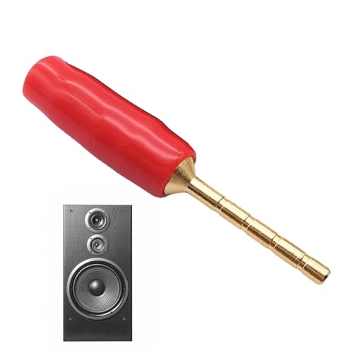 Joberio Bananenstecker | Vergoldete Lautsprecherstecker | Langlebige, schweißfreie Bananenstecker für Bananen-Audiostecker, Wandplatten, Verstärker, Heimkino von Joberio