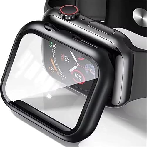 JoeJessi 2in1 case, Hülle für Apple Watch, Schutzhülle mit Displayschutz Schwarz. (Black, 40mm) von JoeJessi