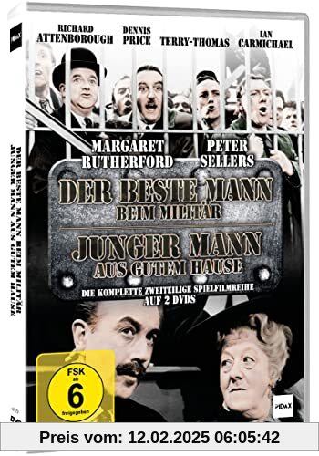 Der beste Mann beim Militär (Private's Progress) + Junger Mann aus gutem Hause (I'm All Right, Jack!) Die kpl. Spielfilmreihe mit Peter Sellers und MISS MARPLE (Margaret Rutherford) von John Boulting