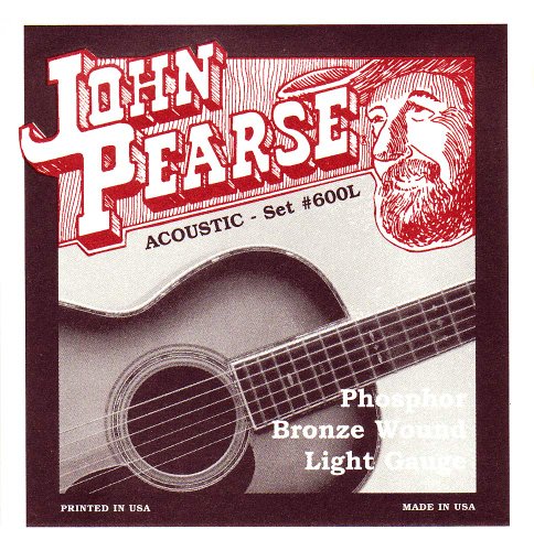 John Pearse Strings P600L Pearse Saitensatz für Akustikgitarren Light Phosphorbronze von John Pearse