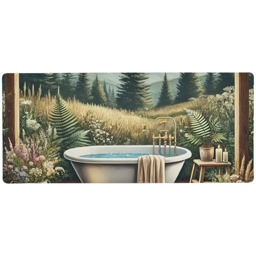 Nature Bath Gaming-Schreibtischunterlage, Präzisionskontrolle, großes Mauspad, Gaming, 80 x 40 cm, Computer-Pad, Grün von Joitme