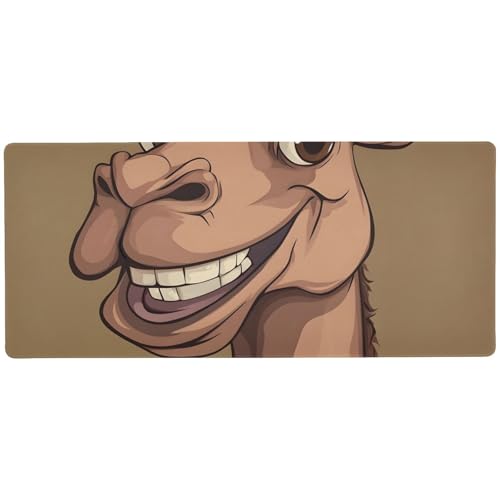 Smile Camel Brown Mousepad Gaming Precision Control, Mouse Pad Long, 80.0x30.0 cm, Keyboard Pad von Joitme