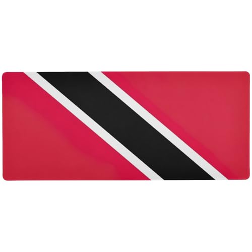 Trinidad Tobago Gaming-Schreibtischunterlage mit Flagge, glatt, großes Gaming-Mauspad, 80 x 39,9 cm, strapazierfähige Oberfläche für präzise Mausbewegungen, rutschfeste Unterseite von Joitme