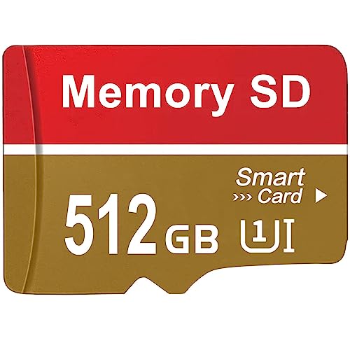 Jokiraty SD Karte 512GB Hohes Volumen Speicherkarte Hochgeschwindigkeit SD Card Externe Datenspeicher Wasserdicht Memory Card für Handy/Tablet/Kameras/Dashcam (512 gb) von Jokiraty