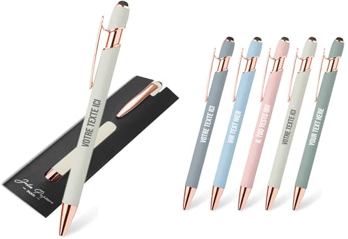 Jolis Papiers 2-in-1 personalisierte Stift Pastellsammlung. Stift mit Stylus. französische Marke. Inklusive Etui. (Kupferkreide, 1) von Jolis Papiers