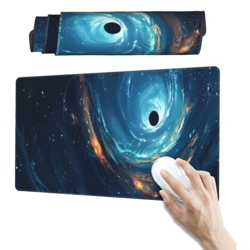 Blau Mauspad 600 x 300mm, Mousepad XXL Schreibtischunterlage Sternenhimmel Mouse Pad, Wasserdicht und Rutschfest Gaming Mauspad, Verbessert Präzision, Gaming-Mauspads für Pc und Gaming Zubehör qw47 von Jonceen