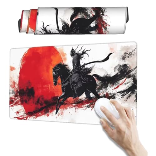 Japanischer Mauspad 1600 x 800mm, Mousepad XXL Schreibtischunterlage Dunkel Mouse Pad, Wasserdicht und Rutschfest Gaming Mauspad, Verbessert Präzision, Gaming-Mauspads für Pc und Gaming Zubehör qw366 von Jonceen