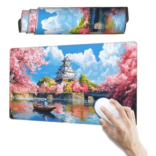 Tokio Mauspad 800 x 300mm, Mousepad XXL Schreibtischunterlage Landschaft Mouse Pad, Wasserdicht und Rutschfest Gaming Mauspad, Verbessert Präzision, Gaming-Mauspads für Pc und Gaming Zubehör qw352 von Jonceen