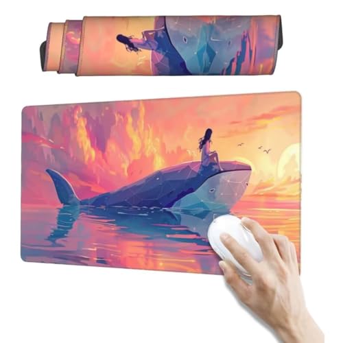 Wal Mauspad 1000 x 500mm, Mousepad XXL Schreibtischunterlage Anime Mouse Pad, Wasserdicht und Rutschfest Gaming Mauspad, Verbessert Präzision und Geschwindigkeit, Mauspads für Pc Gaming Zubehör qw101 von Jonceen