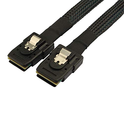 Jopto Internes Mini SAS SFF 8087 auf SFF 8087 Kabel, 50 cm, Internes Mini-SAS 36 Poliges Gerades SFF-8087 auf Mini-SAS 36 Poliges Gerades SFF-8087 Server Datenkabel (0,5 m) von Jopto