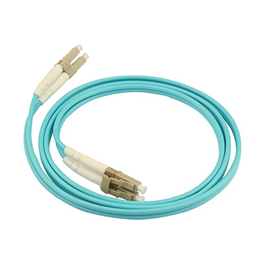 Jopto LWL Glasfaser Patchkabel (LSZH) 50/125, 10G Duplex, 1 m / 100 cm, LC/UPC auf LC/UPC OM4 Multimode Duplex Glasfaserkabel 50/125um LSZH von Jopto