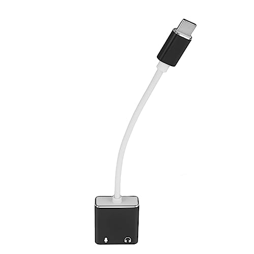 Externe 7.1-Kanal-USB-Soundkarte, Typ-C-Soundkarte, Schwarz, Plug-and-Play, Leichte Aluminiumlegierung für Desktop-System von Jopwkuin