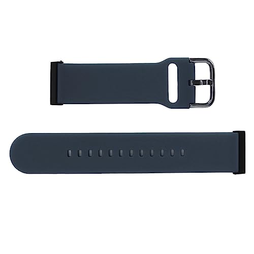Jopwkuin Smartwatch-Armband, Schweißfestes Ersatz-Smartwatch-Armband, Leichtes Silikon-Uhrenzubehör mit Federsteg für das Tägliche Büro (Dunkelblau) von Jopwkuin