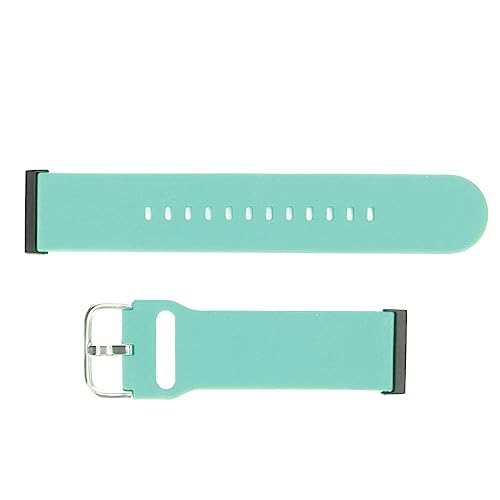 Jopwkuin Smartwatch-Armband, Schweißfestes Ersatz-Smartwatch-Armband, Leichtes Silikon-Uhrenzubehör mit Federsteg für das Tägliche Büro (Hellblau) von Jopwkuin