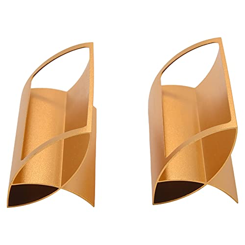 Joselin Visiten Karten Halter für Schreibtisch, Metall, Aluminium, Desktop, Visiten Karten Etui, Organisations StäNder, BüRo- und Messe Stand, Tabletop Visiten Karten Halter (2 Pack, Gold) von Joselin