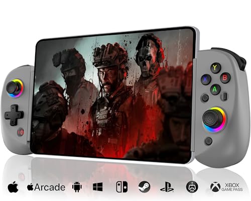 Joso Phone Controller für iPhone/iPad/Android/Tablet, D8 Controller für Switch/PS/PC mit Hall-Effekten Joysticks Play COD, Genshin Impact, Android Controller Unterstützung Cloud Gaming/Remote Play - von Joso