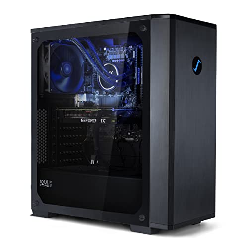 Joule Performance Force Gaming PC Nuke RTX3060Ti II7, Computer mit 1 TB SSD, GeForce RTX 3060Ti 8GB, AIO Custom 120 Wasserkühlung, schwarz, 3060Ti Grafikkarte von Joule Performance