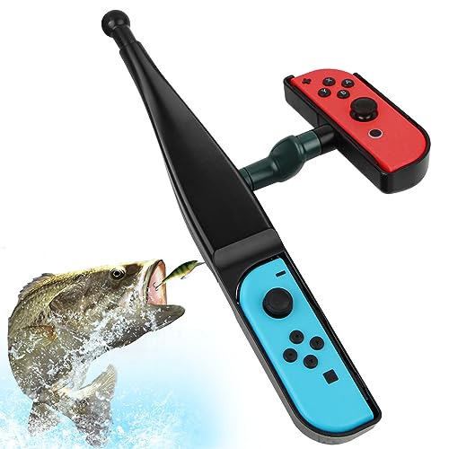 JoyHood Angelrute für Switch, Angelspiel-Kit kompatibel mit Switch Bass Pro Shops - The Strike Championship Edition und Legendary Fishing - Standard Edition von JoyHood