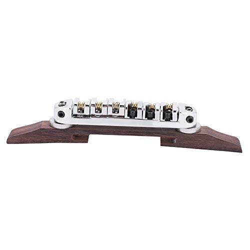 Joyance Roller Bridge Saitenhalter Saitenhalter Palisander Basissteg mit Rolle für 6 Saiten LP SG Jazz Gitarre, Gitarrenteil, Rollenbrücke Saitenhalter Design von Joyance