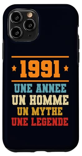 Hülle für iPhone 11 Pro Idee Anniversaire Cadeau Design Drole Homme 1991 von Joyeux anniversaire les amis